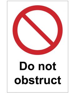 Do not obstruct (b)