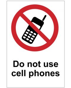 Do not use cell phones (b)