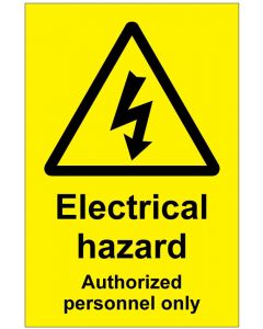 Electrical hazard Authorized personnel only (b)