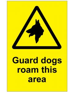 Guard dogs roam this area (b)