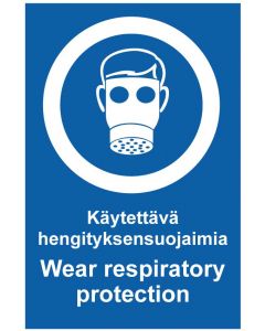 Käytettävä hengityksensuojaimia Respiratory protection 