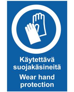 Käytettävä suojakäsineitä Wear hand protection 