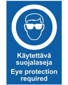 Käytettävä suojalaseja Eye protection 