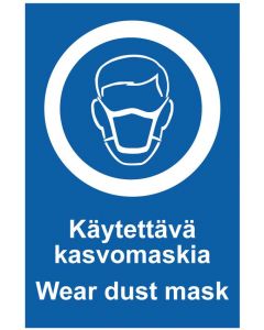 Käytettävä kasvomaskia Wear dust mask 