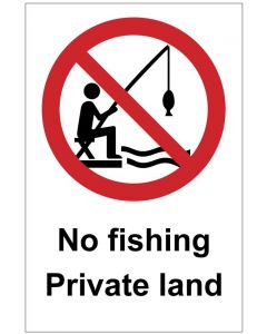 No fishing Private land (b)