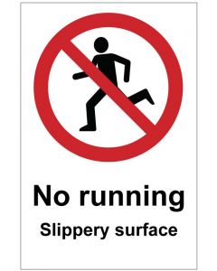 No running Slippery surface (b)