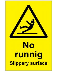 No running Slippery surface (b)