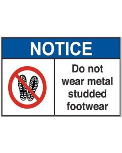 No Metal Studded Footwear an