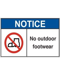 No Outdoor Footwear an