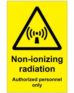 Non-ionizing radiation Authorized personnel only (b)