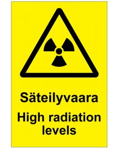 Säteilyvaara High radiation levels