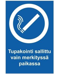 Tupakointi sallittu vain ok
