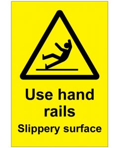 Use hand rails Slippery surface (b)