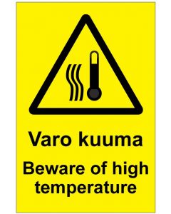 Varo kuuma Beware high temperature