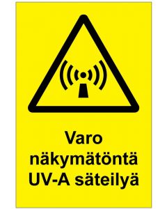 Varo näkymätöntä UV-A säteilyä MAG