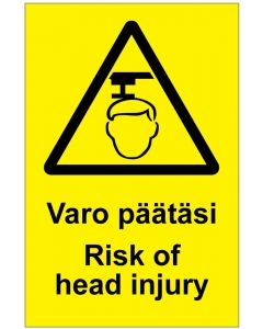 Varo päätäsi Risk of head injury