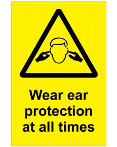 Wear ear protection att all times (b)