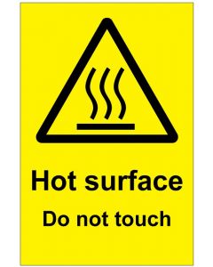 Hot surface Do not touch (b)