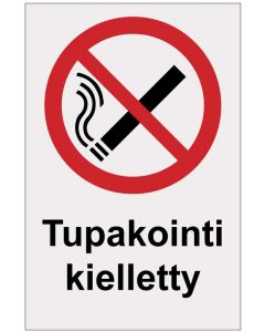 Tupakointi kielletty heijastava