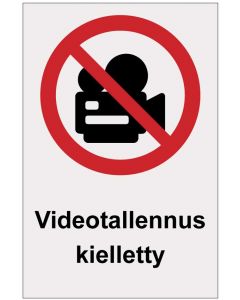 Videotallennus kielletty heijastava
