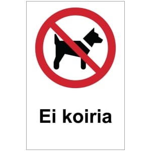 Ei koiria kyltti