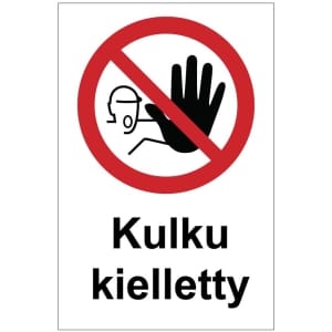 Kulku kielletty magneetti kyltti