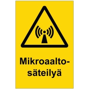 Mikroaaltosäteilyä kyltti