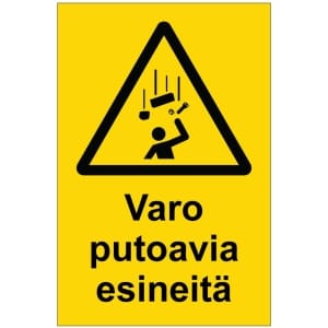 Varo putoavia esineitä kyltti