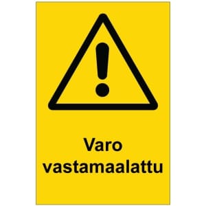 Varo vastamaalattu kyltti