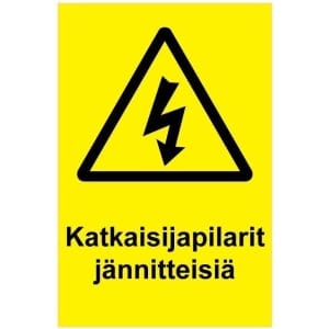 Katkaisijapilarit jännitteisiä kyltti