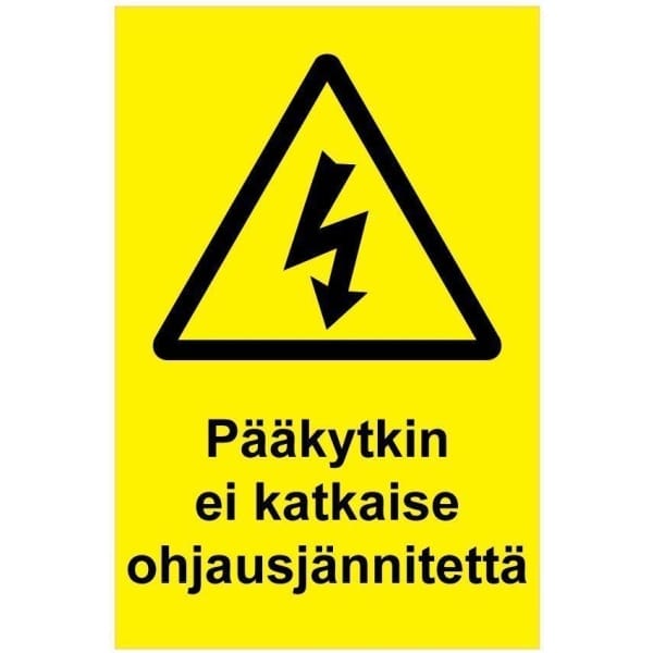 Pääkytkin ei katkaise ohjausjännitettä-0