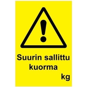 Suurin sallittu kuorma vk