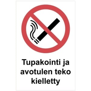 Tupakointi ja avotuli kk