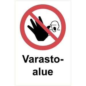 Varastoalue kyltti
