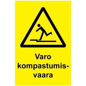 Varo kompastumisvaara kyltti