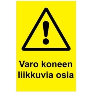 Varo koneen liikkuvia osia vk