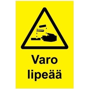 Varo lipeää kyltti