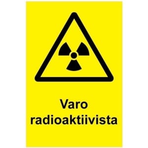 Varo radioaktiivista kyltti