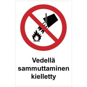 vedella sammuttaminen pa