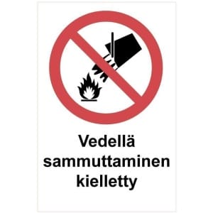 Vedella sammuttaminen kk