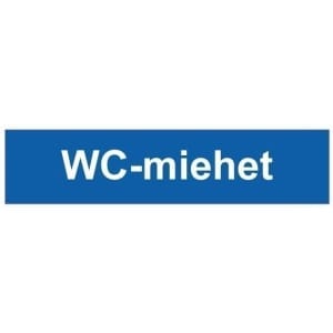 WC miehet kyltti