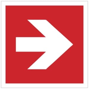 Nuoli sivulle (punainen) JV kyltti