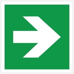 Nuoli sivulle (vihreä) JV kyltti
