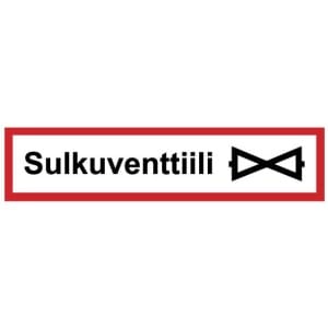 sulkuventtiili pa