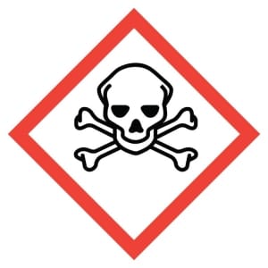 Akuutisti myrkyllinen GHS06 kilpi