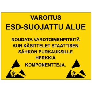 ESD-suojattu alue kyltti