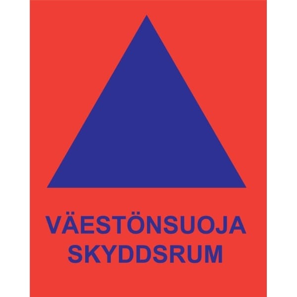 Väestönsuoja Skyddsrum kyltti