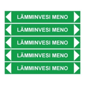 Lämminvesi meno putkistotarra
