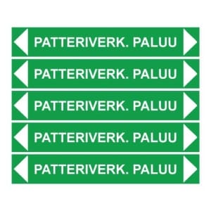 Patteriverk. paluu putkistotarra