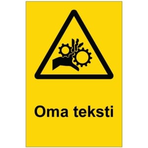 Varo sormia kyltti omalla tekstillä
